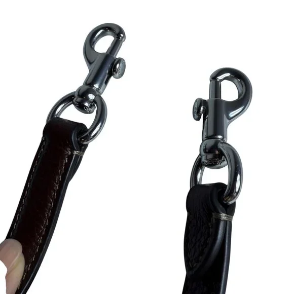 Coach Adjustable Leather Crossbody Strap – Dark Chocolate Brown, Silver Hardware - Picture 2 of 8